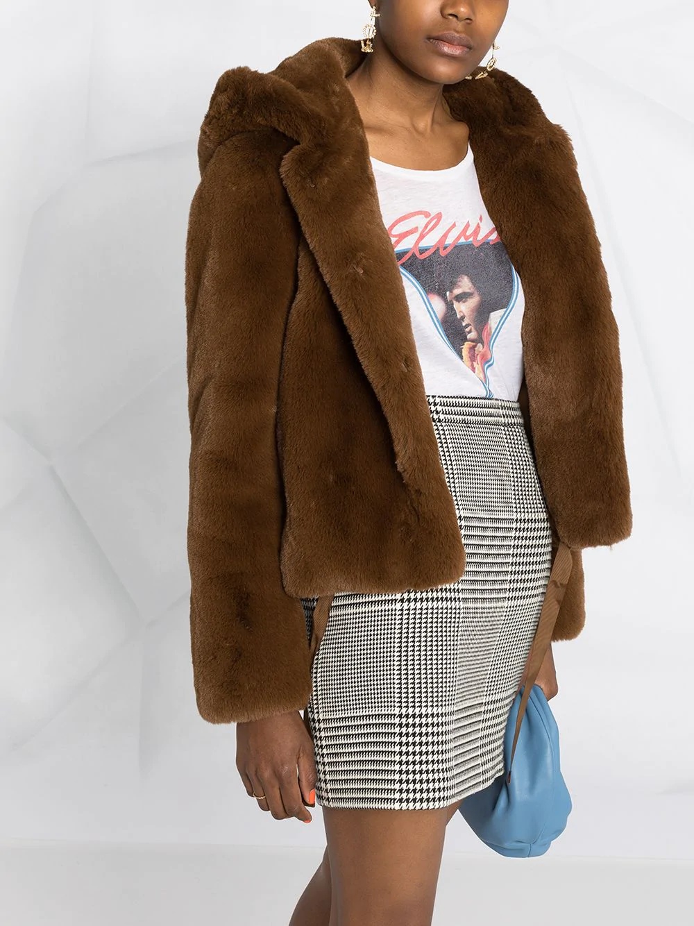 faux-fur cropped jacket - 5