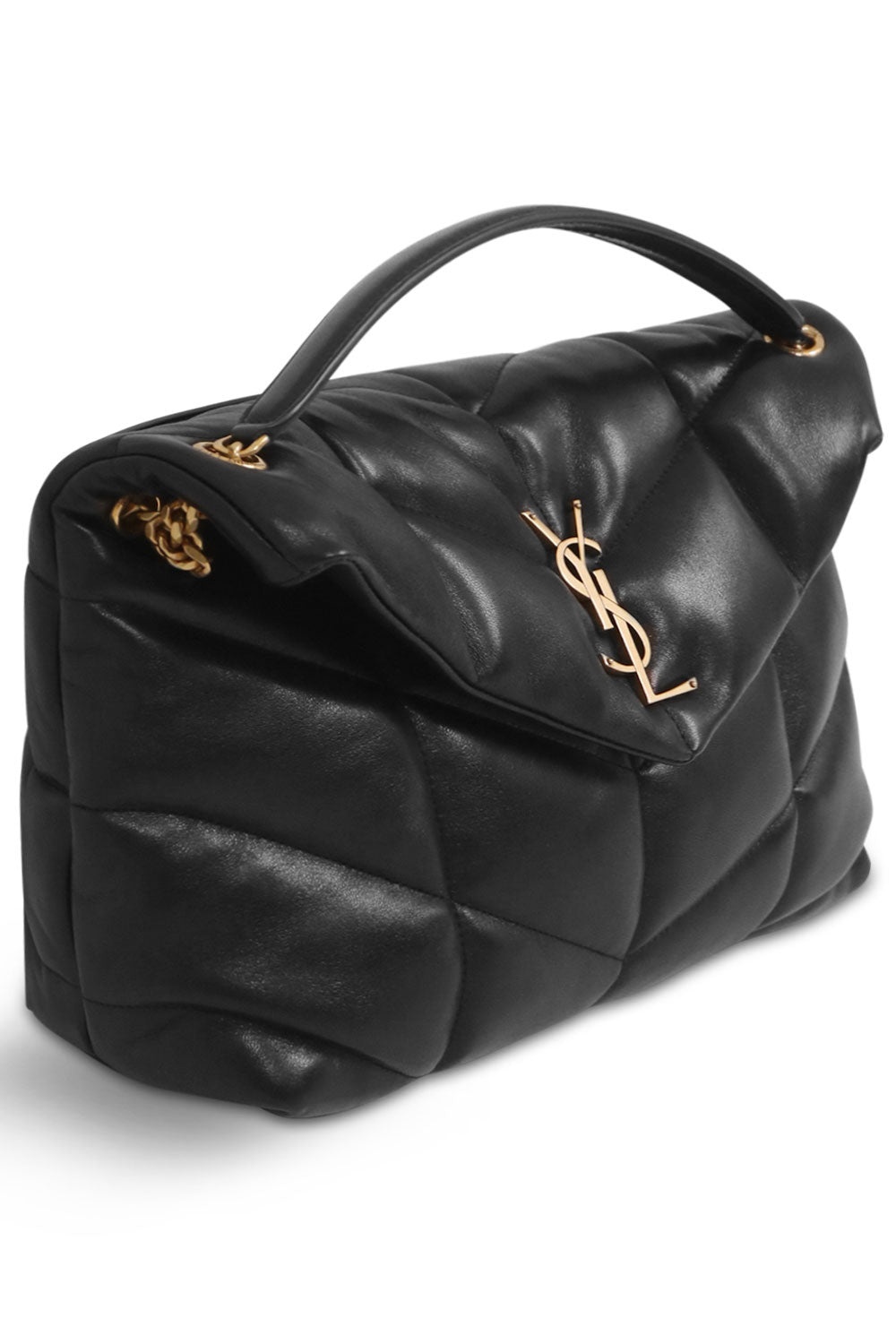 LOULOU SMALL PUFFER BAG | BLACK/GOLD - 3