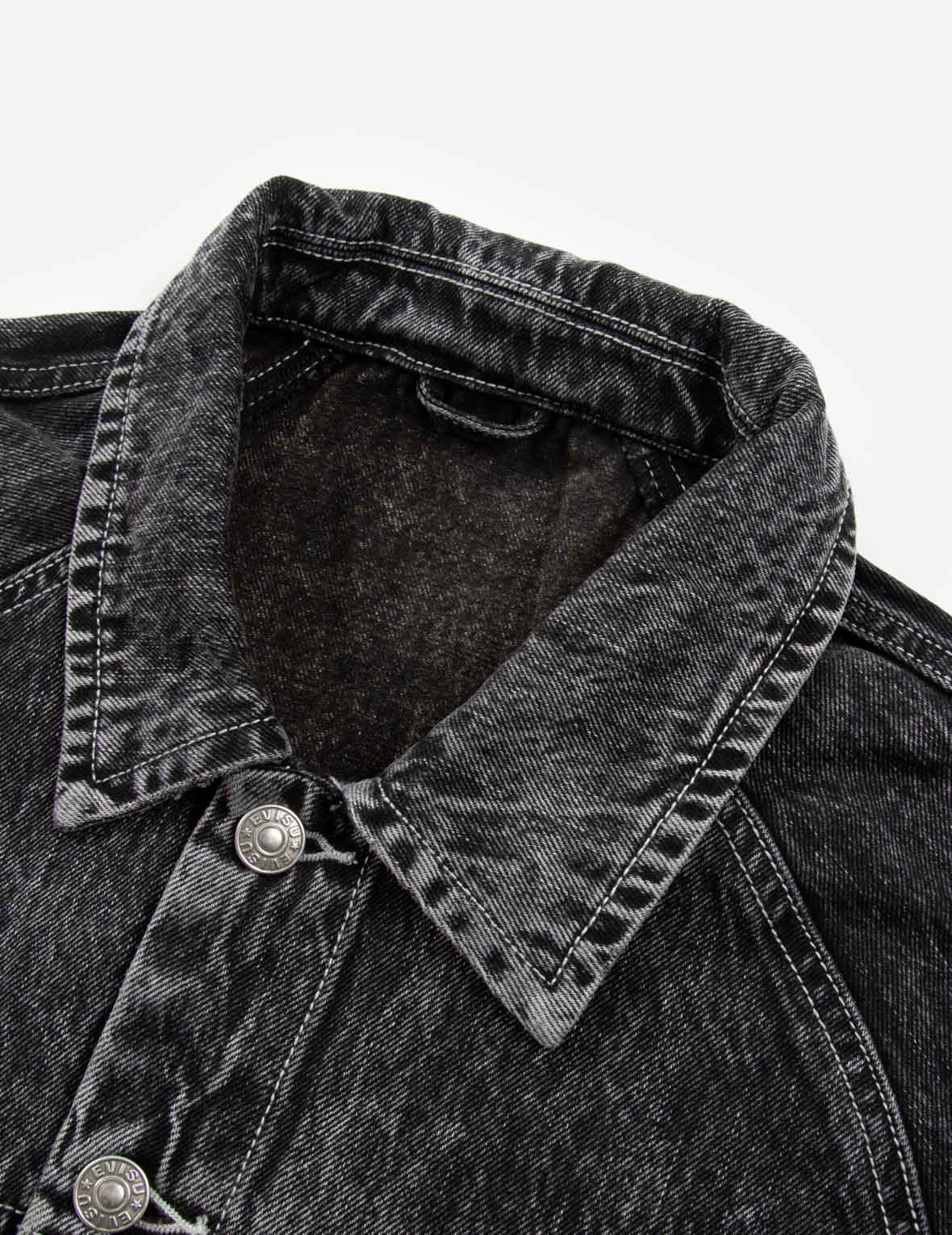 POSTER GRAPHIC AND SEAGULL PRINT LOOSE FIT DENIM JACKET - 9