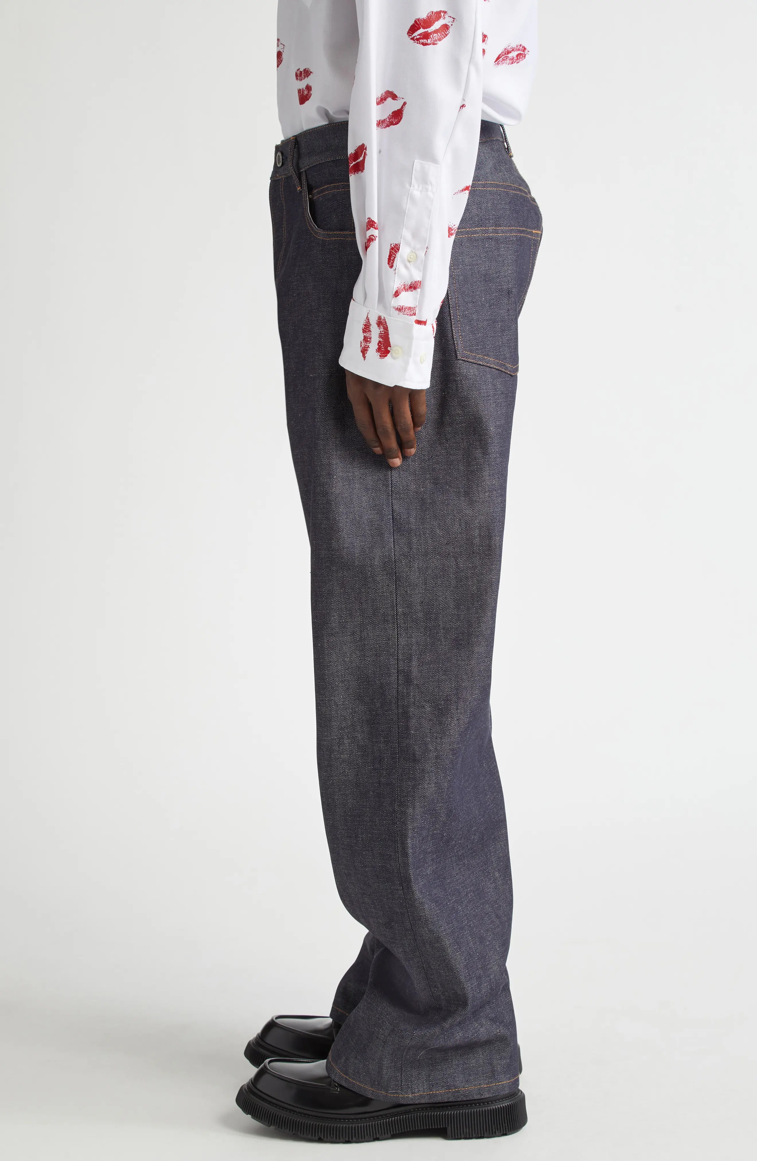 Baggy Selvedge Denim Jeans - 4