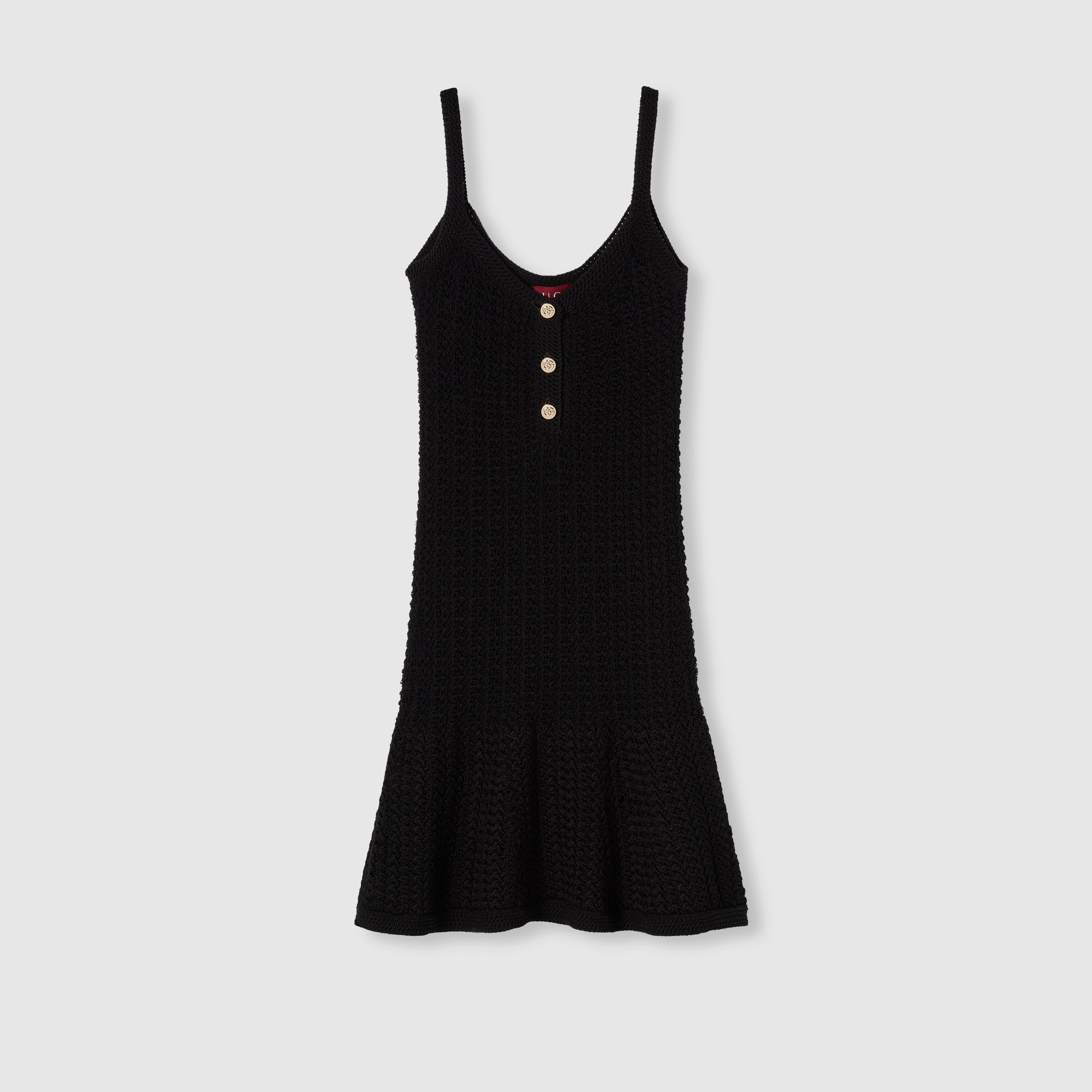 Stretch cotton knit dress - 1