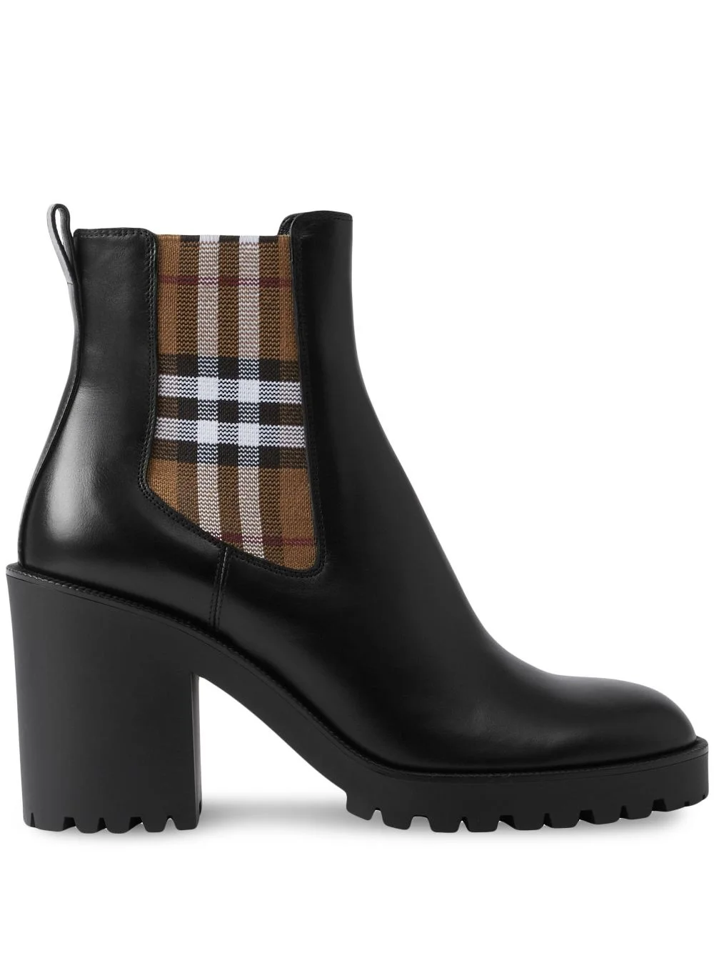 checkered panel ankle boots - 1