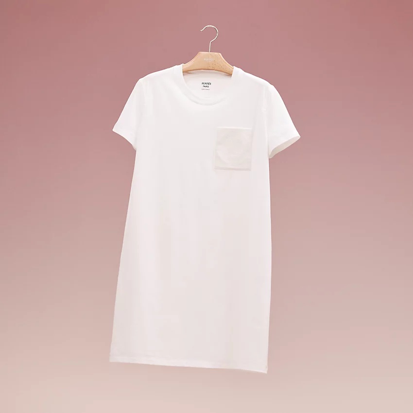 Straight embroidered pocket dress - 4