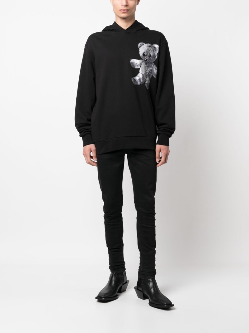 PHILIPP PLEIN Teddy Bear paisley-print hoodie outlook