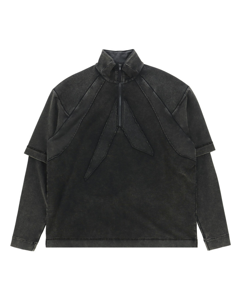 LOGO DOUBLE SLEEVE TEE WITH ZIP 1