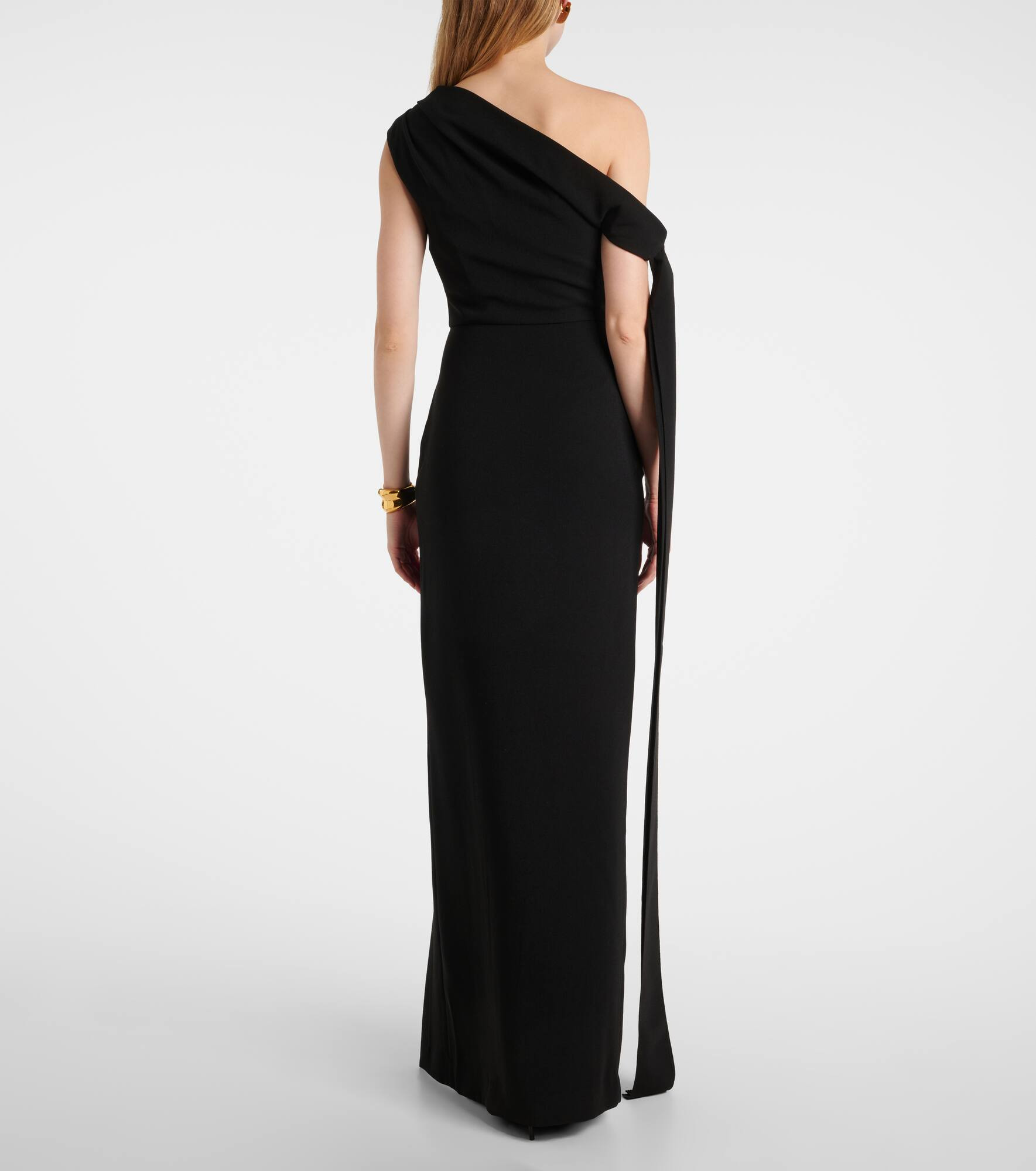 Irina scarf-detail crêpe gown - 3