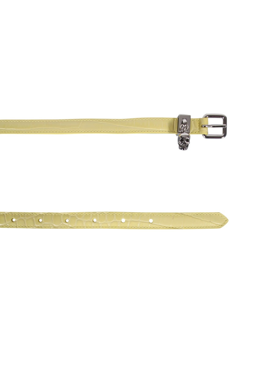 Alexander Mcqueen Women Double Belt With Skull And Pavè - 2