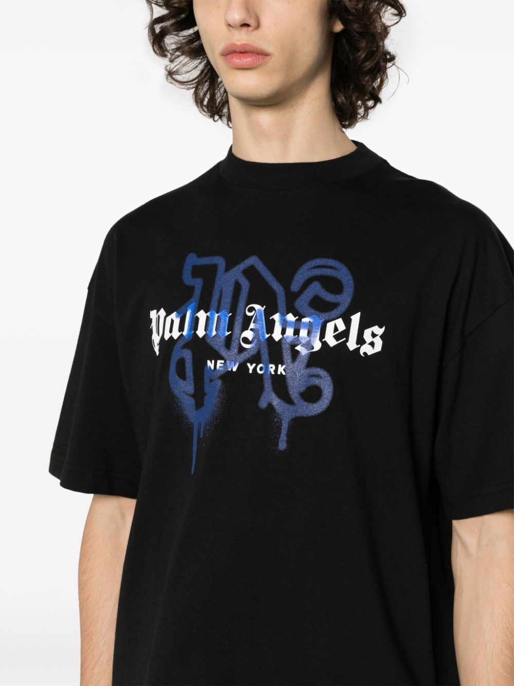 grafitti-print T-shirt - 5