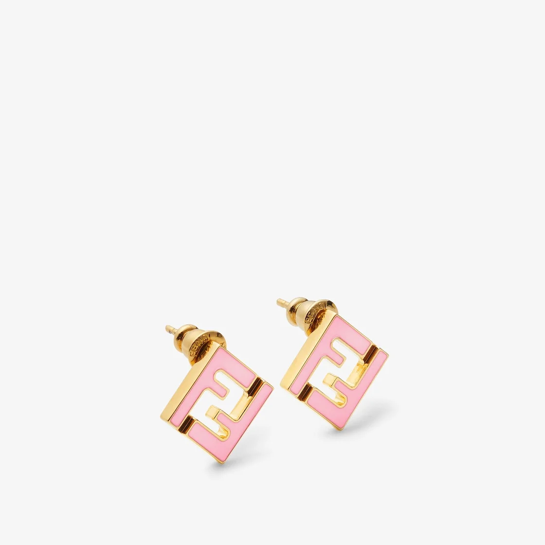 Forever Fendi earrings Pink and gold-colored metal earrings - 1