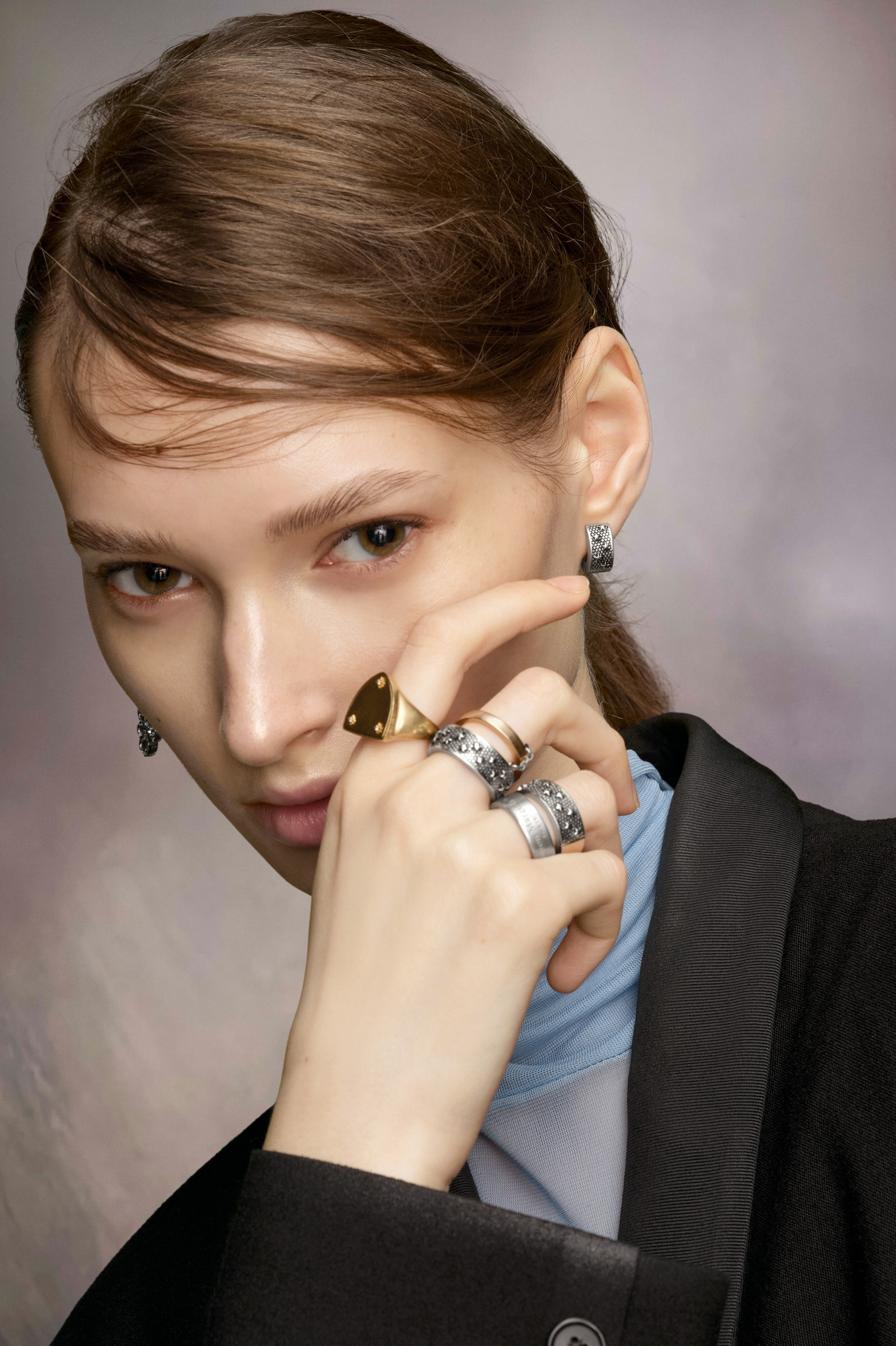 Star hoop earrings - 4