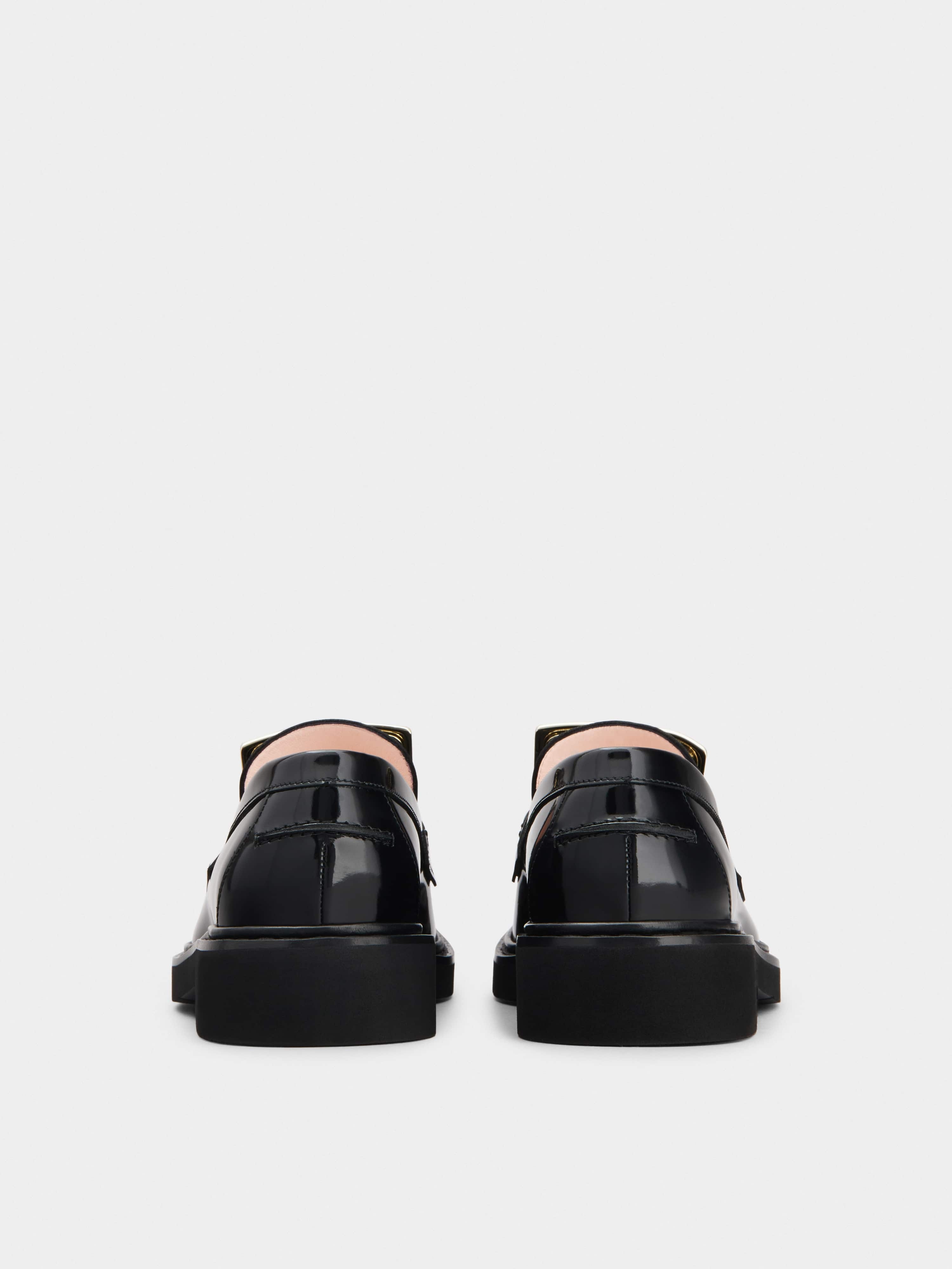 Viv' Rangers Metal Buckle Loafers in Leather - 5