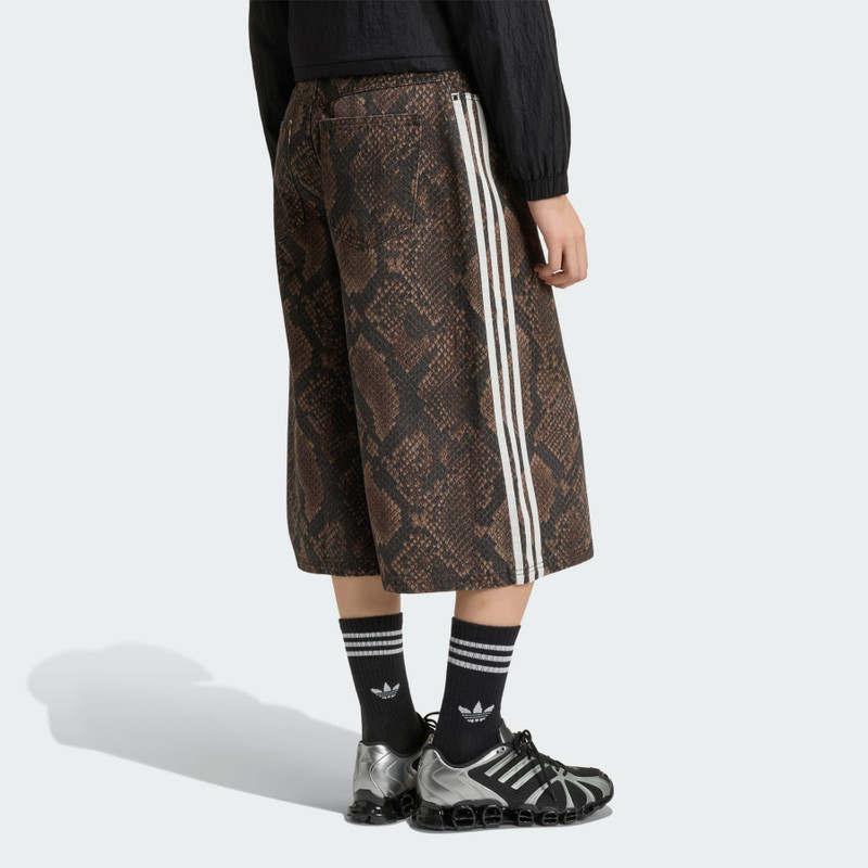 SNAKE PRINT DENIM BERMUDA SHORTS 3