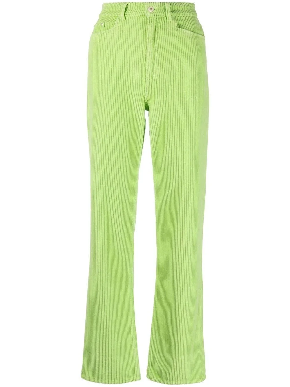 high-waisted corduroy trousers - 1