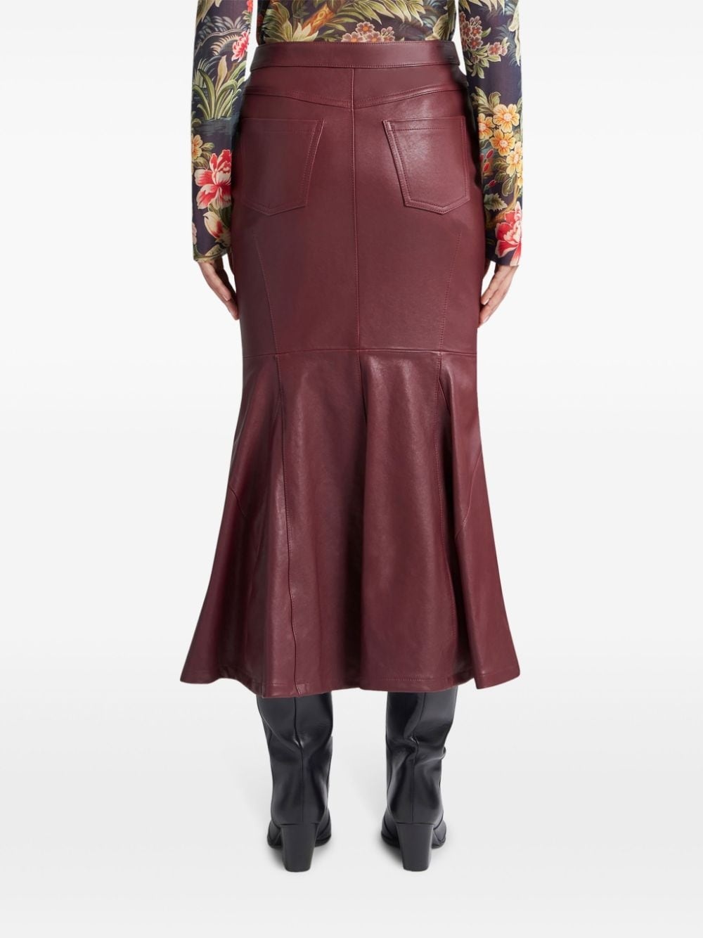 mermaid leather skirt - 4