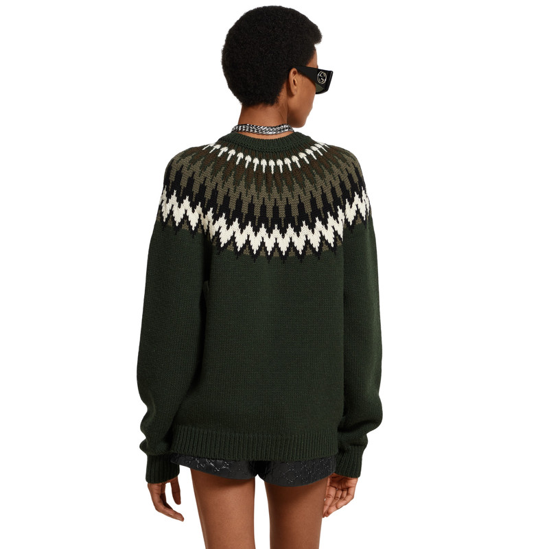 Norwegian wool jacquard sweater 4