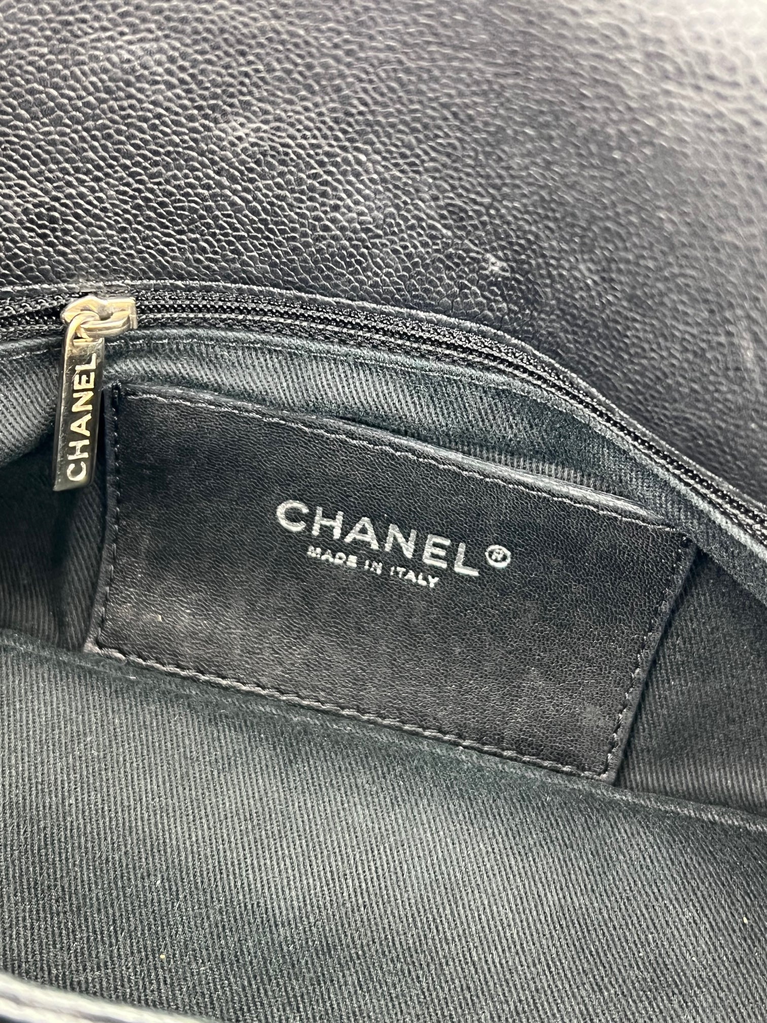 CHANEL Just Mademoiselle Quilted Caviar Black Bowling Shoulder - 9