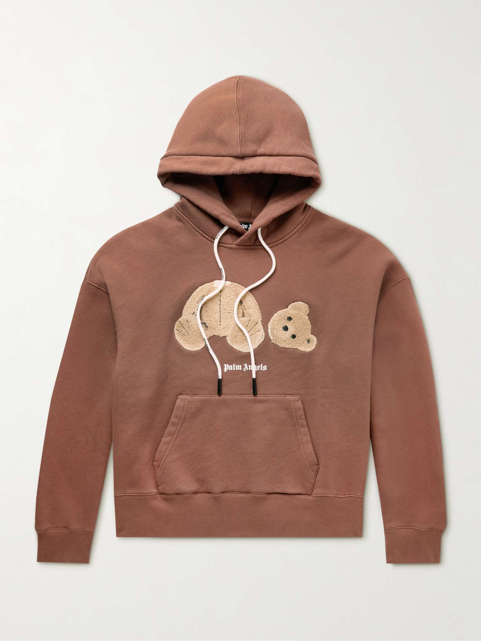 Logo-Print Appliquéd Cotton-Jersey Hoodie - 1