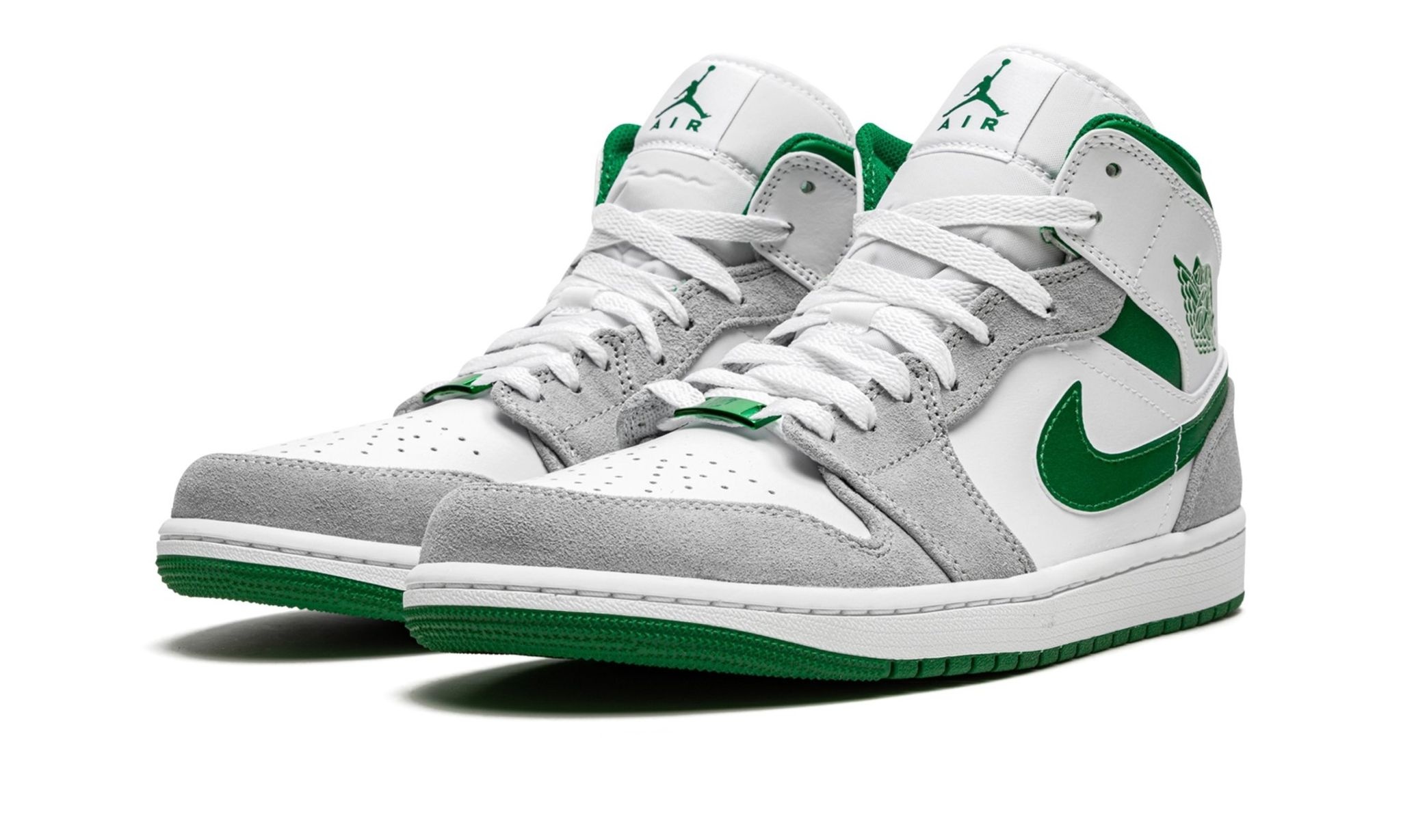 Air Jordan 1 MID SE "Grey / Pine Green / White" - 2