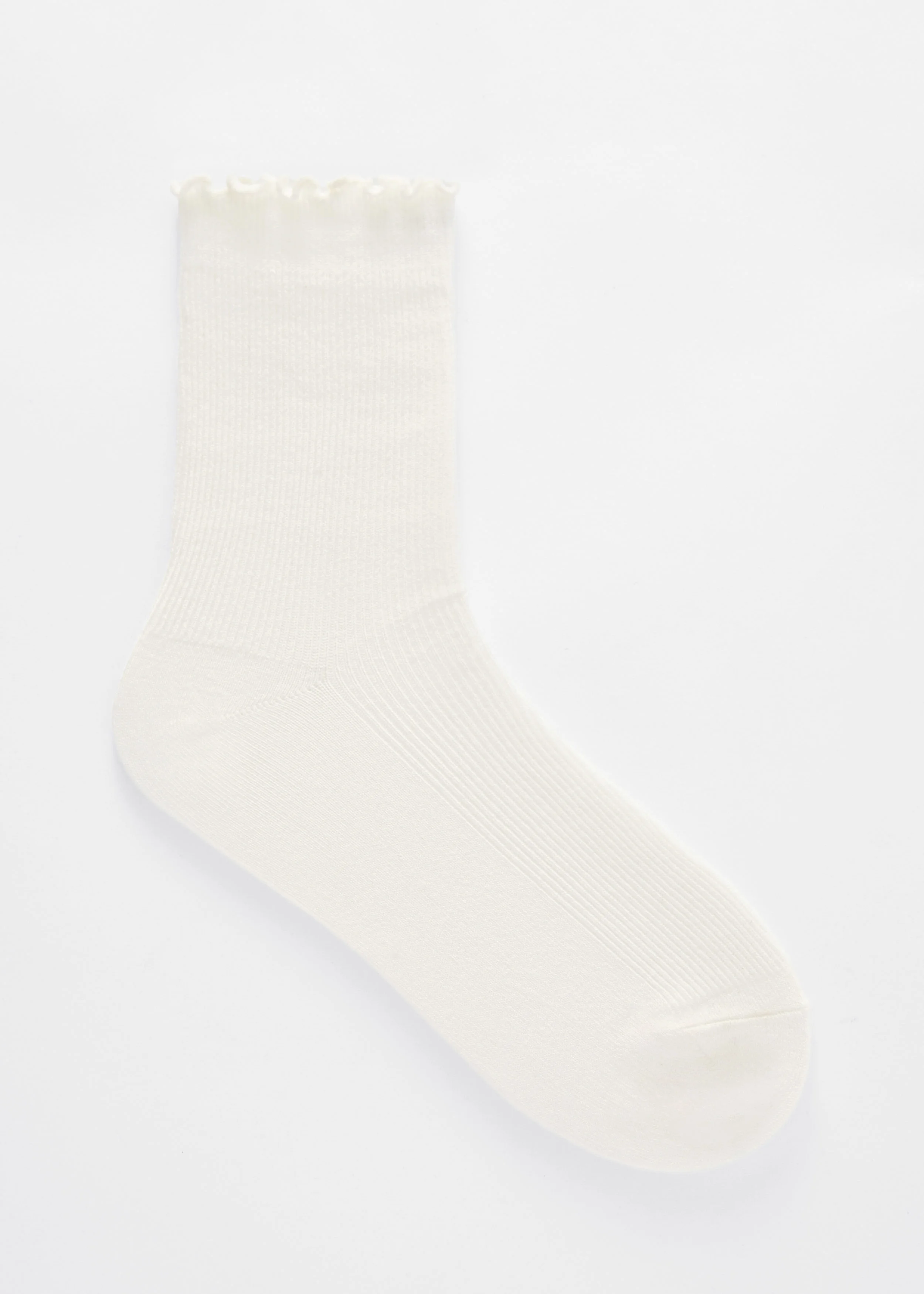 Ribbed Frill Socks - 1