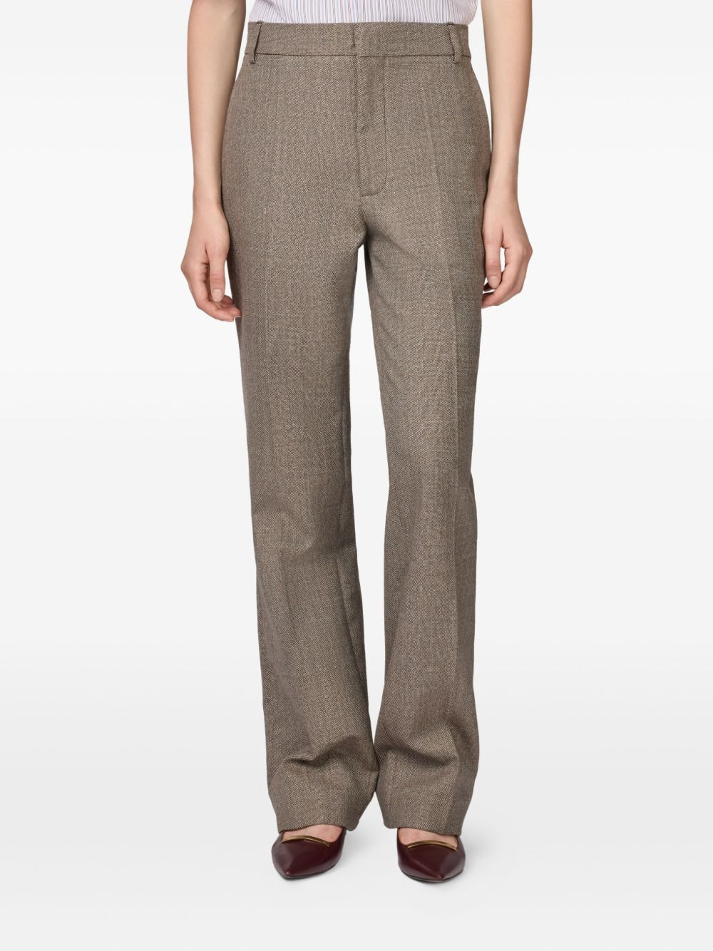 tweed straight-leg tailored trousers - 2