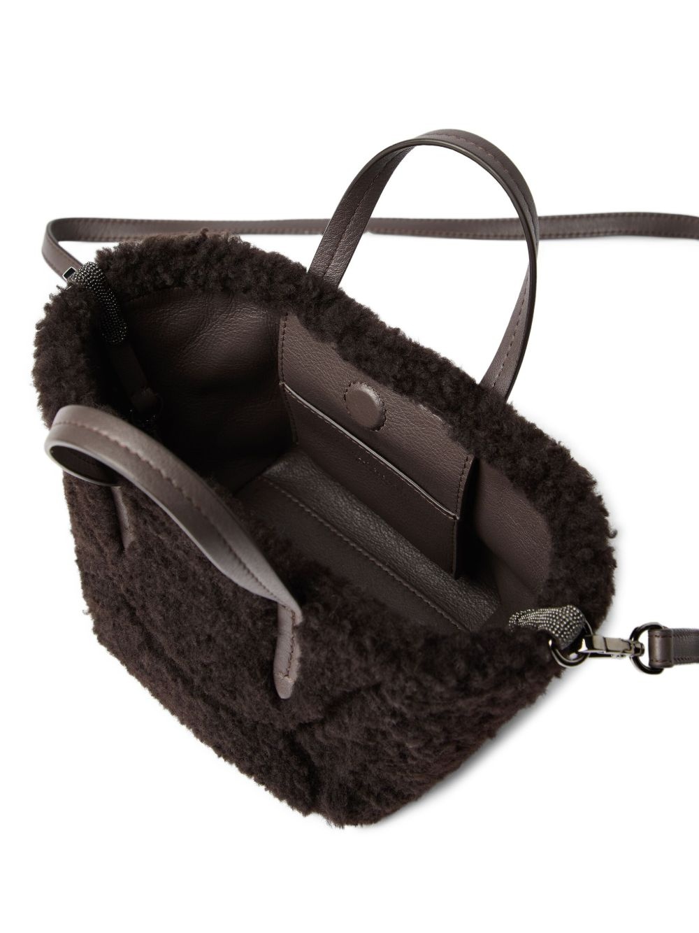 shearling tote bag - 5