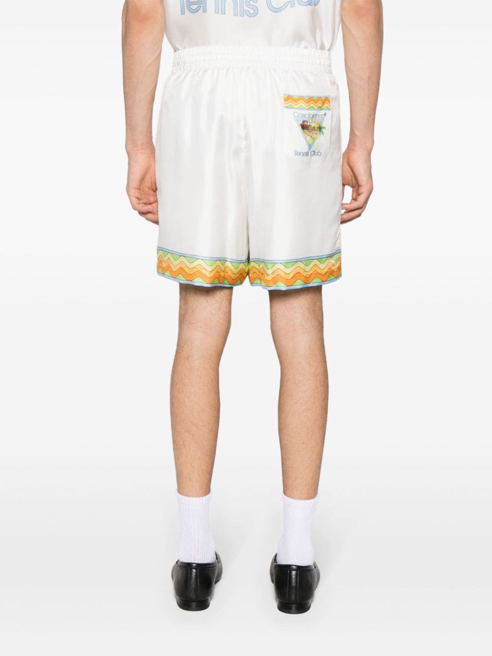 Afro Cubism silk shorts - 4