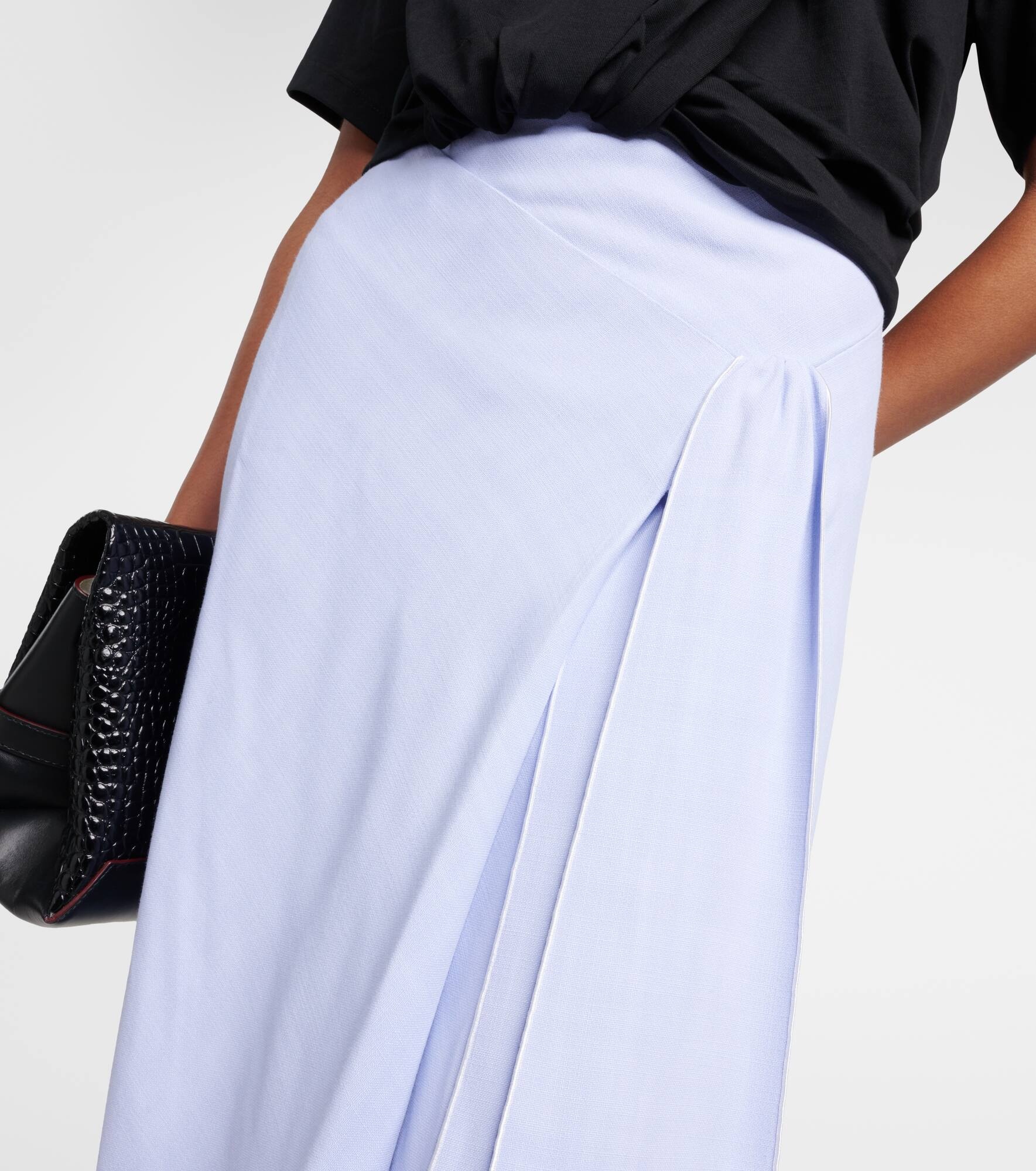 Asymmetric tie-dyed maxi skirt - 4