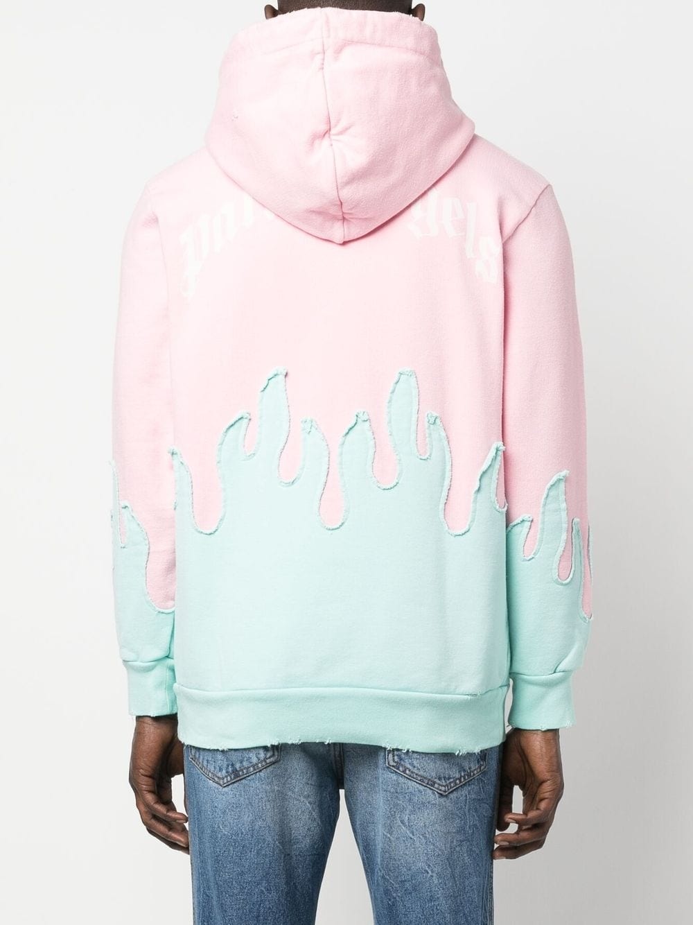 Layered Flames drawstring hoodie - 4