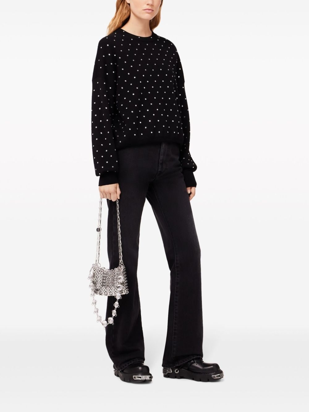 crystal-embellished wool jumper - 3