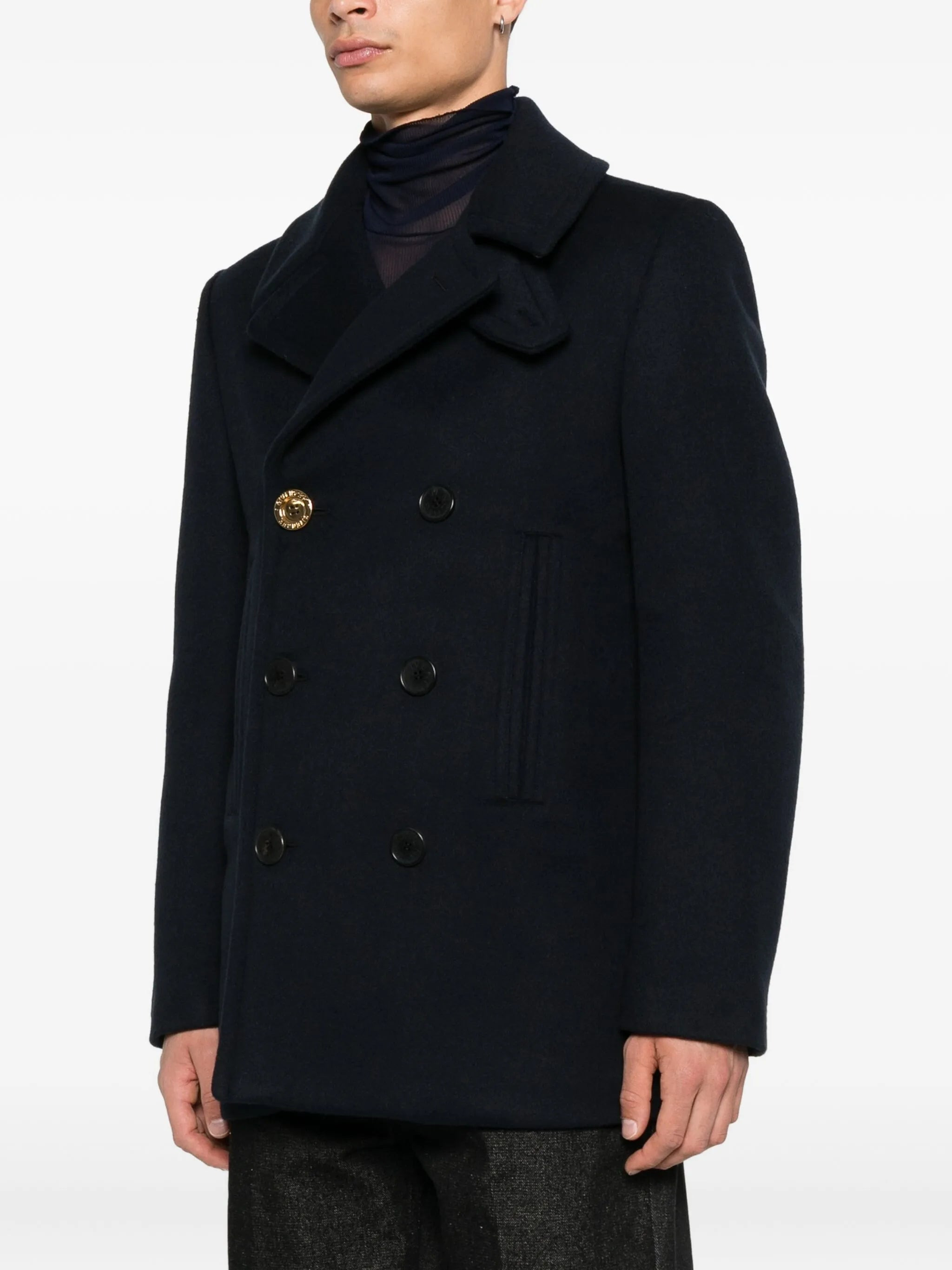 Givenchy Double-breasted Gold-button Peacoat - 2