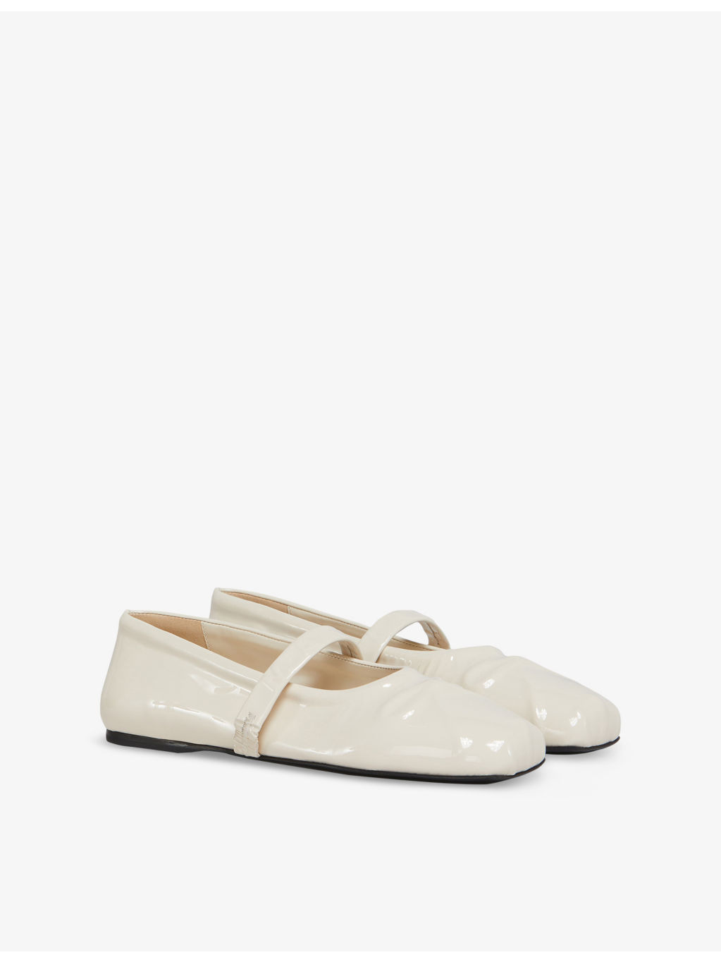 Logo-embossed patent-leather Mary Jane shoes - 3