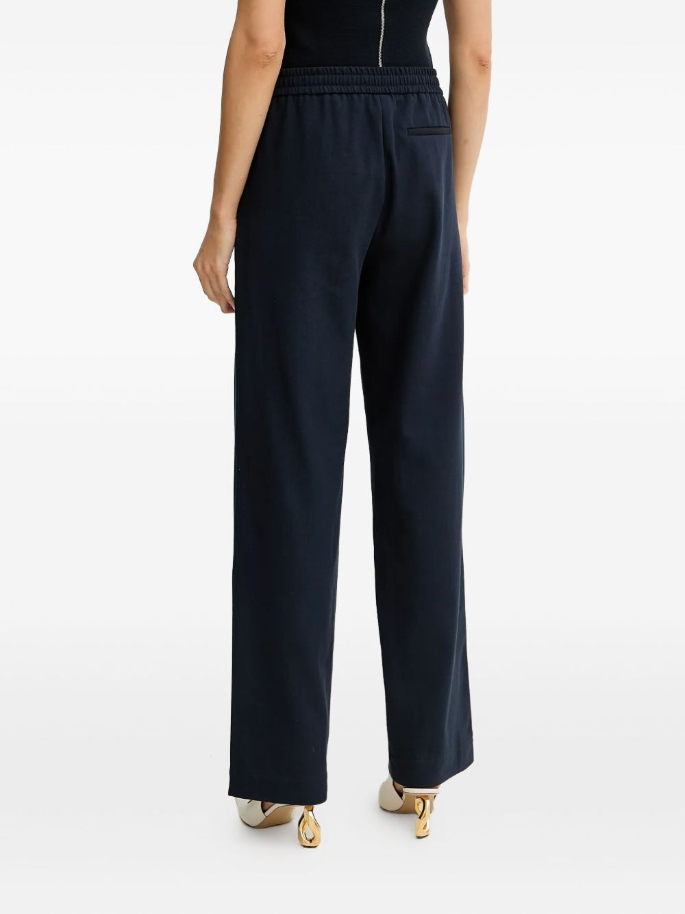 drawstring straight trousers - 3