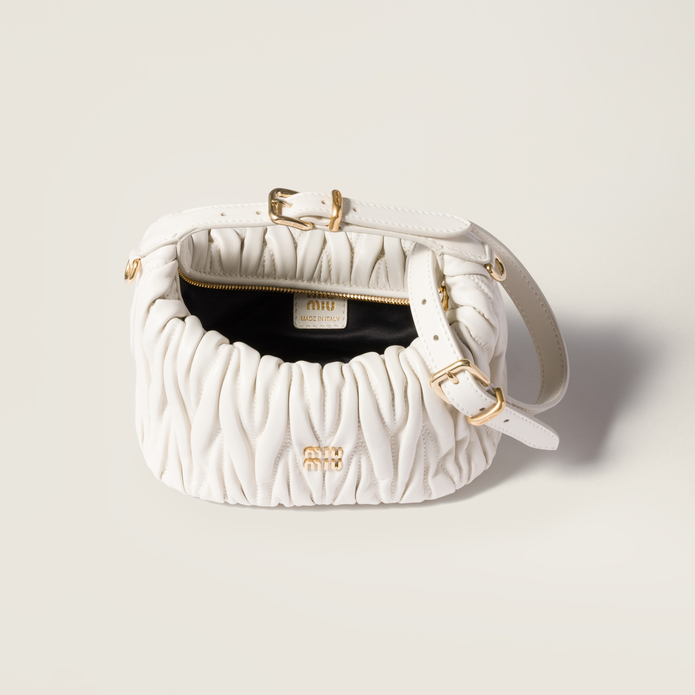 Matelassé nappa leather pouch - 4