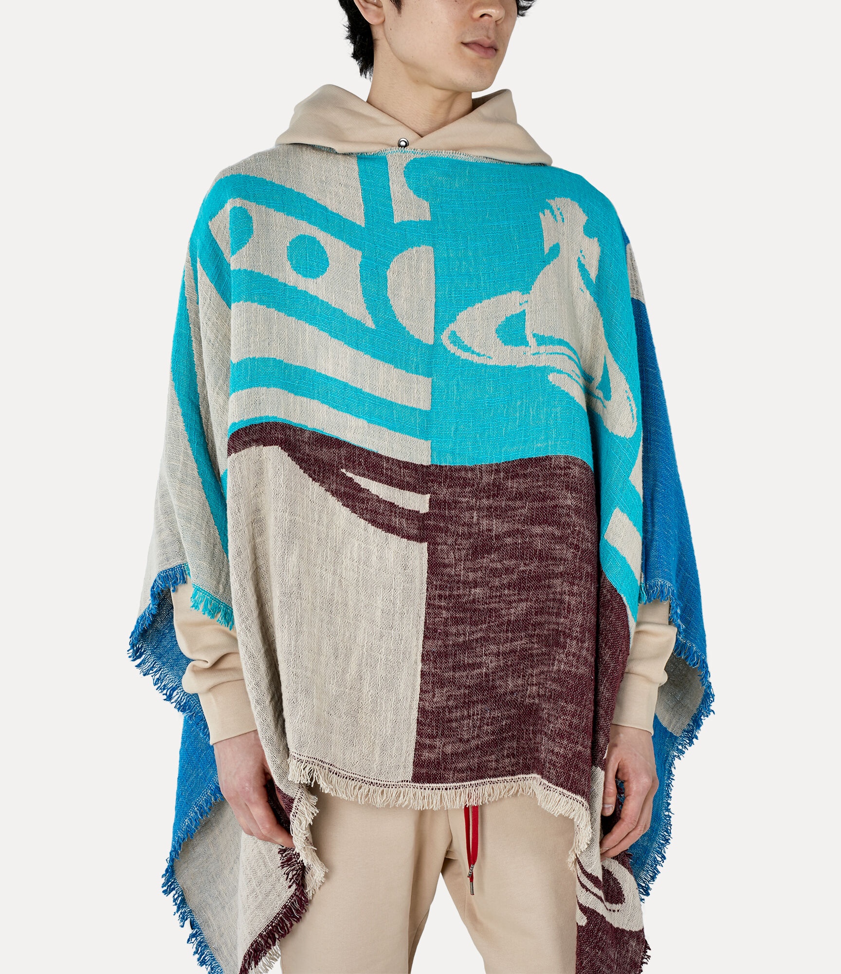 BUFFALO ORB CHECK PONCHO - 7