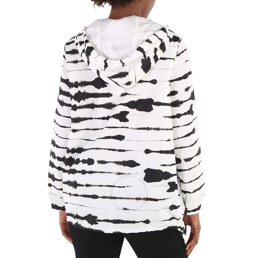 Burberry Ladies Black/White Watercolour Print Econyl Hooded Parka - 6