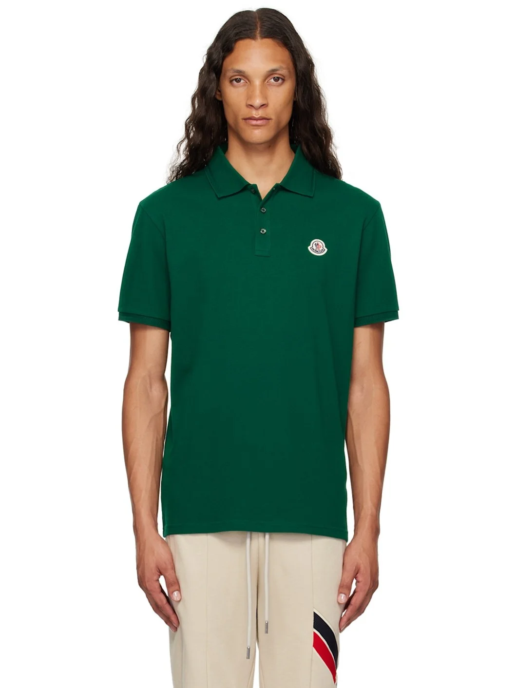Green Logo Patch Polo - 1