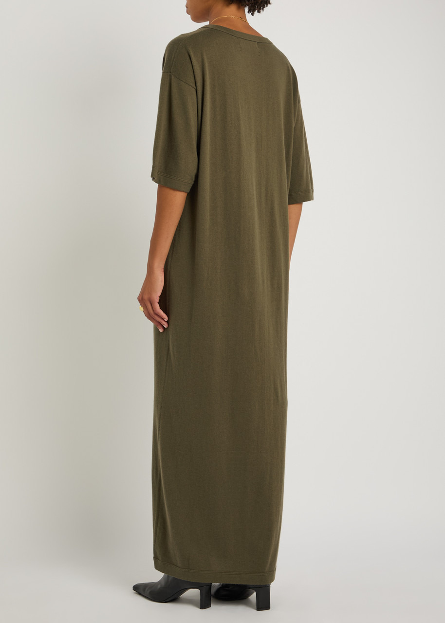Extreme Cashmere n°410 Inda Cotton and Cashmere-blend Maxi Dress - 3