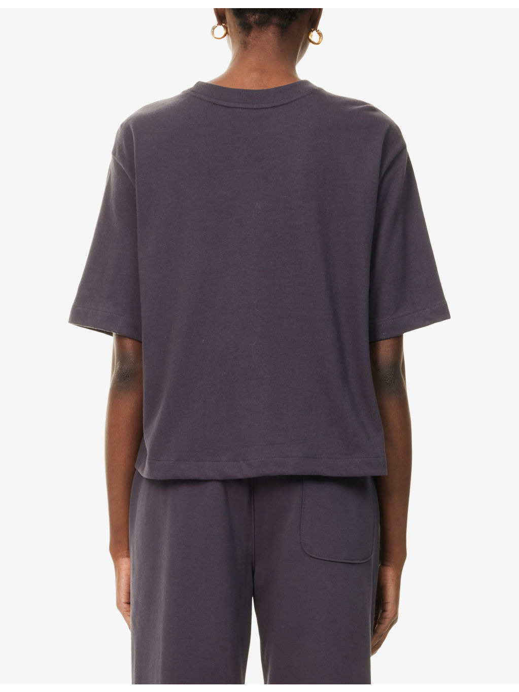 Cropped Brand-Patch Cotton-Jersey T-Shirt - 4