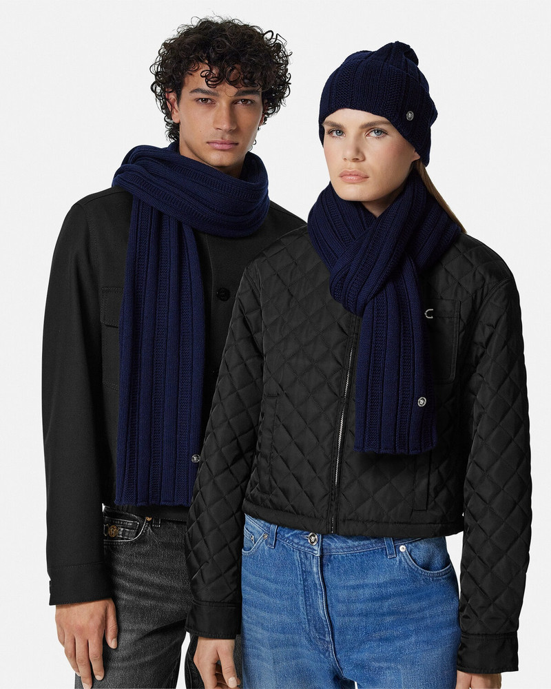 Medusa Ribbed Knit Scarf 3