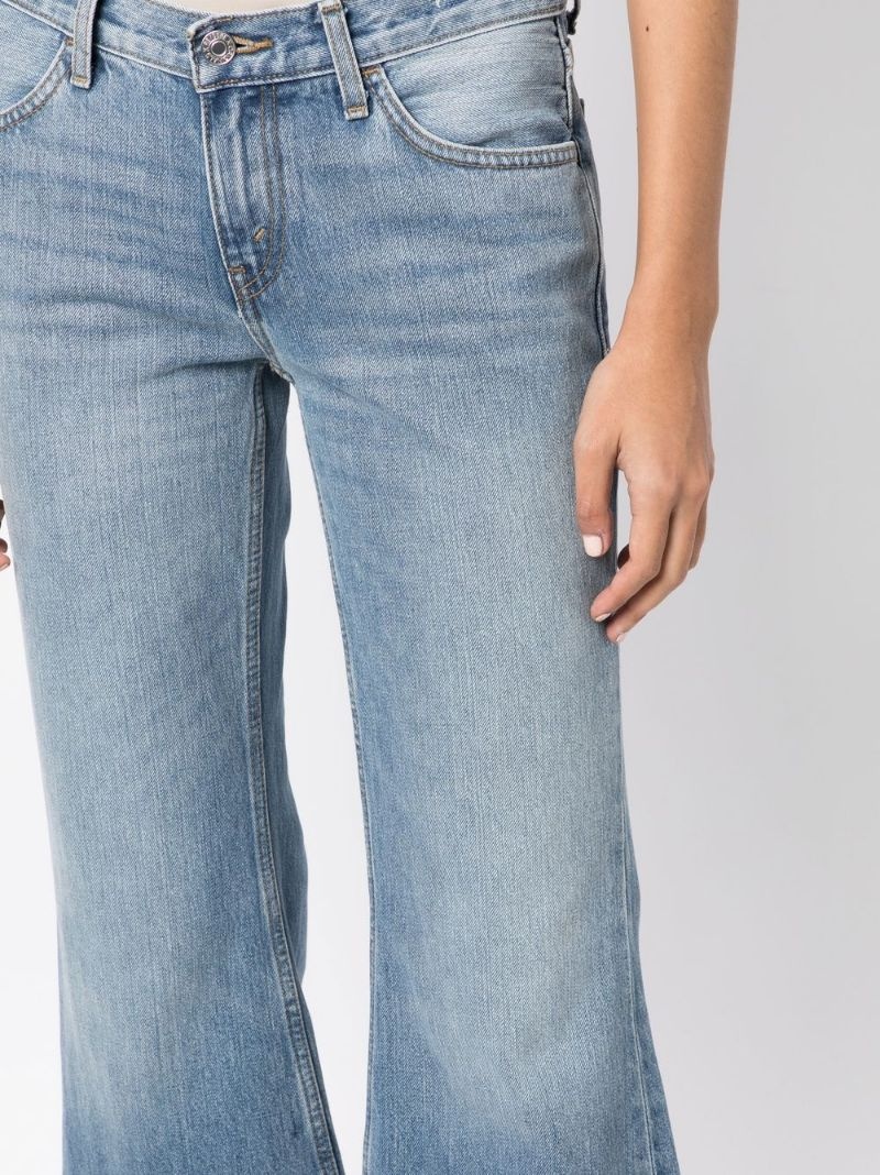 70s low-rise flared jeans - 5