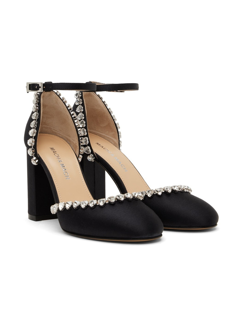 Black Audrey Crystal 95 Heels 4