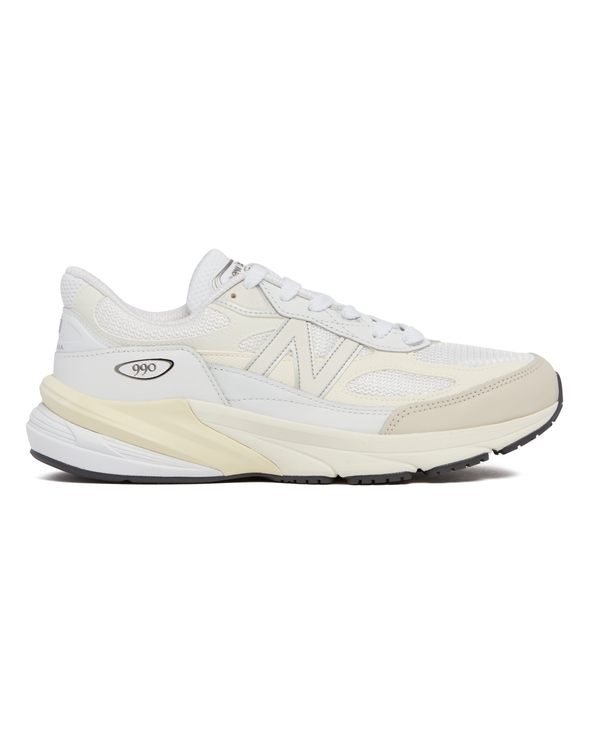 White 990v6 Sneakers Made in USA - 2