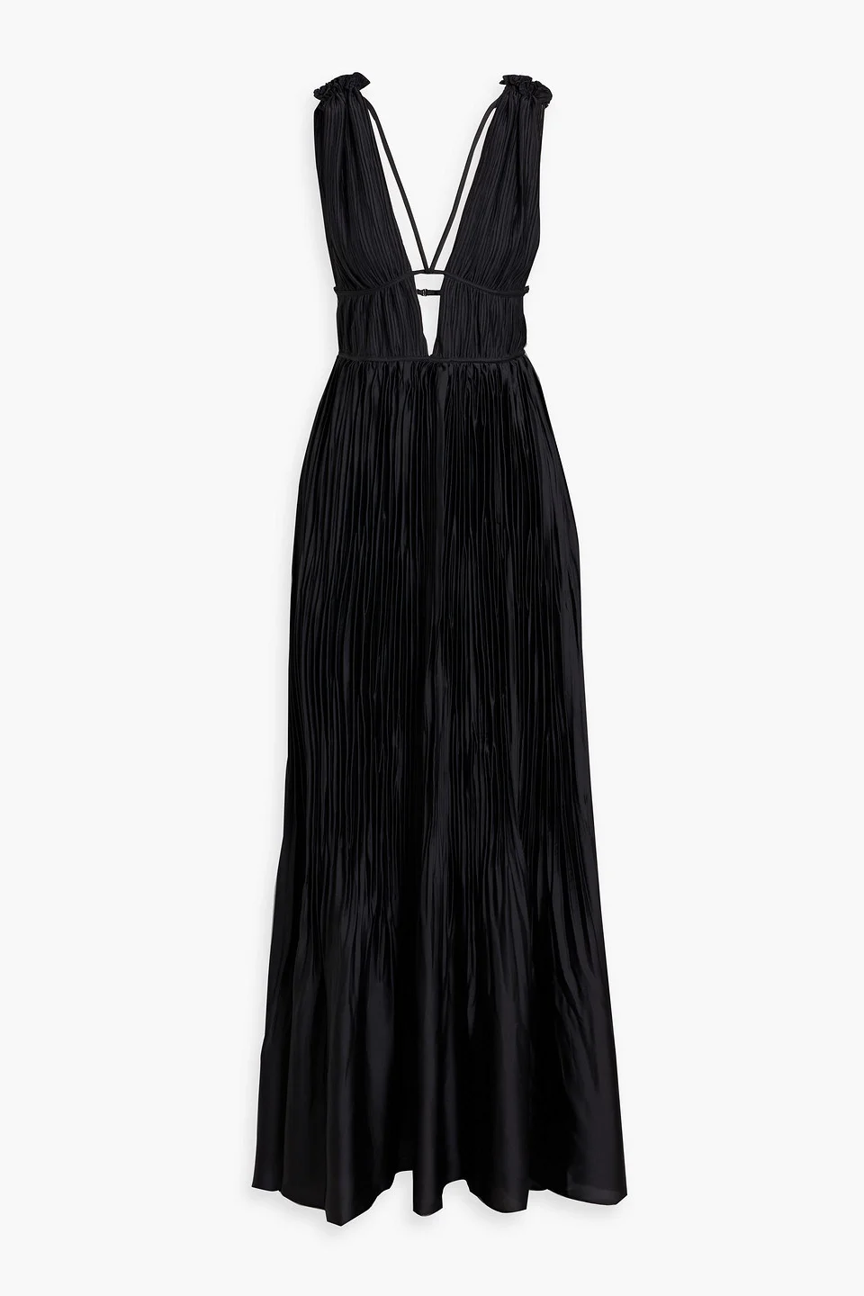 Ostara plissé-satin gown - 1