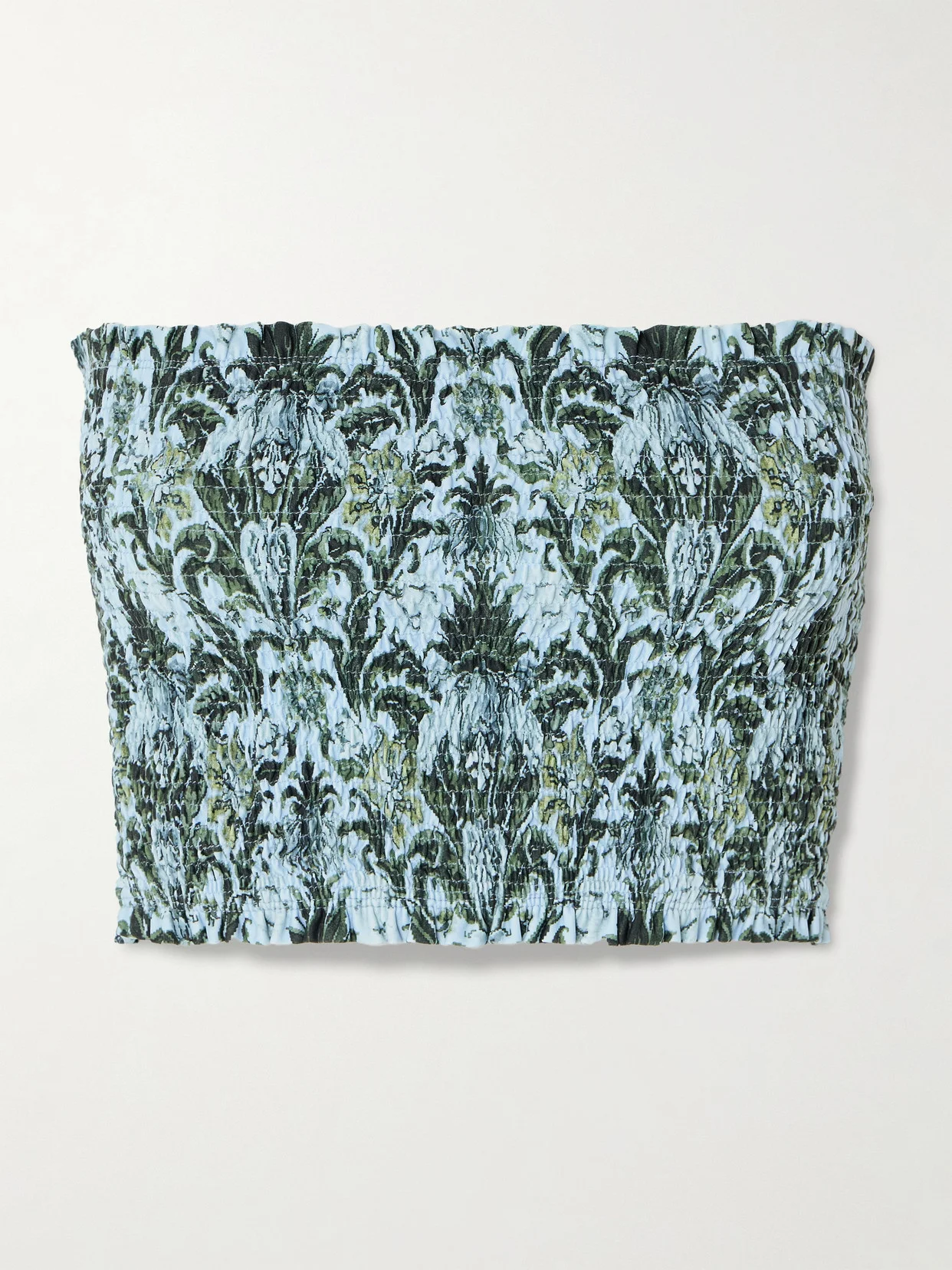 Elisa Shirred Printed Recycled Bikini Top - 1