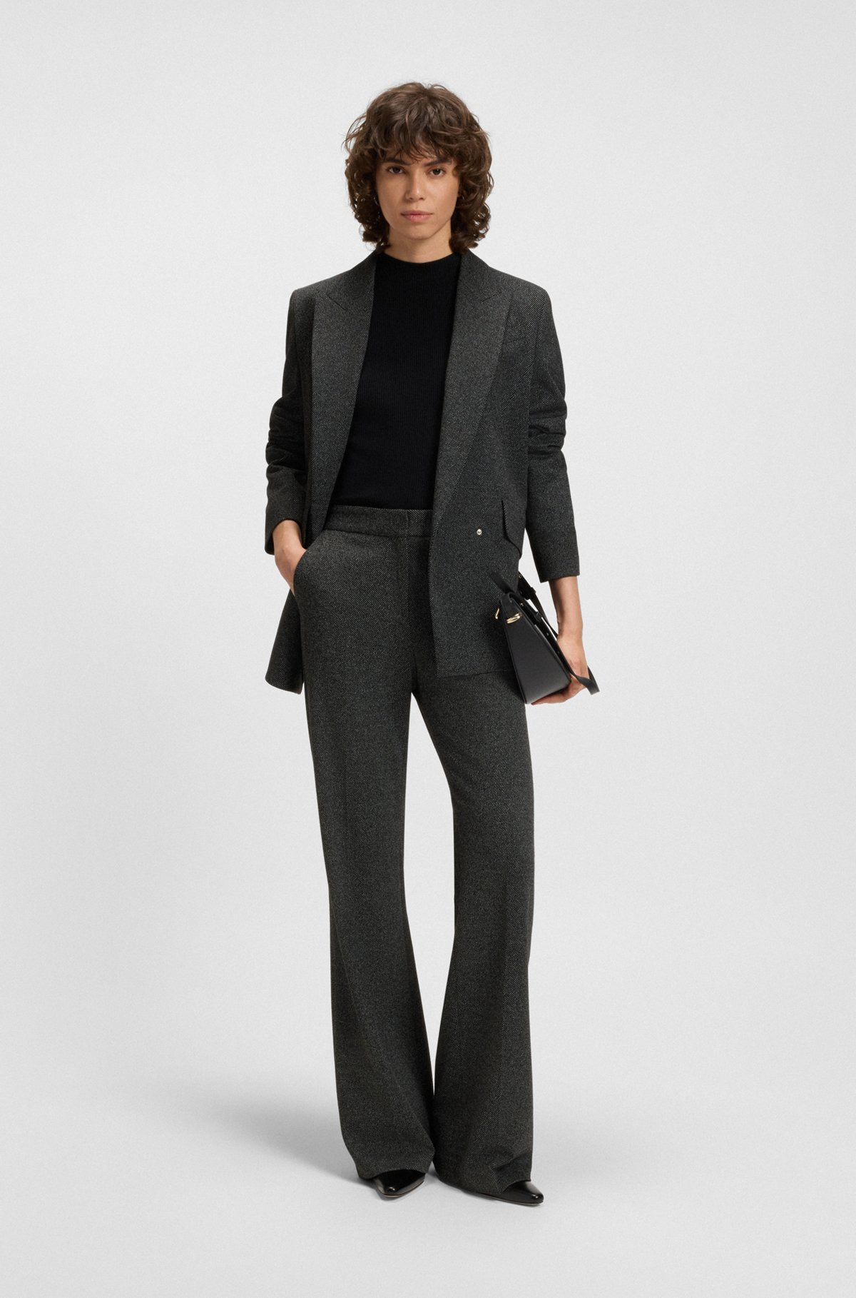 REGULAR-FIT BLAZER WITH CONCEALED CLOSURE - 3
