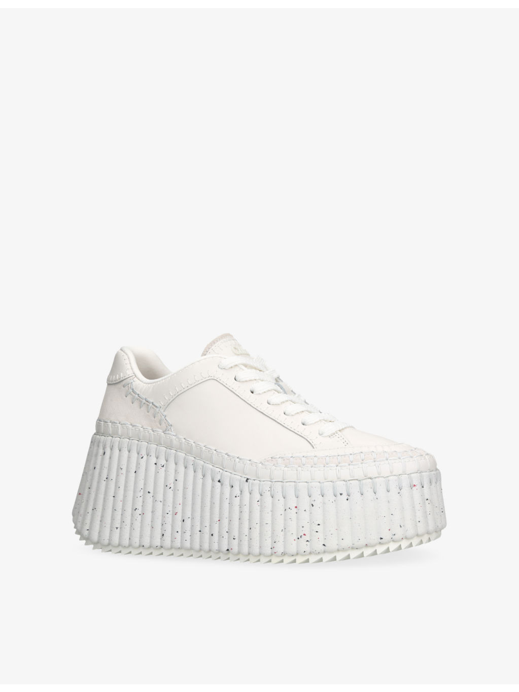Nama Wedge Leather Trainers - 3
