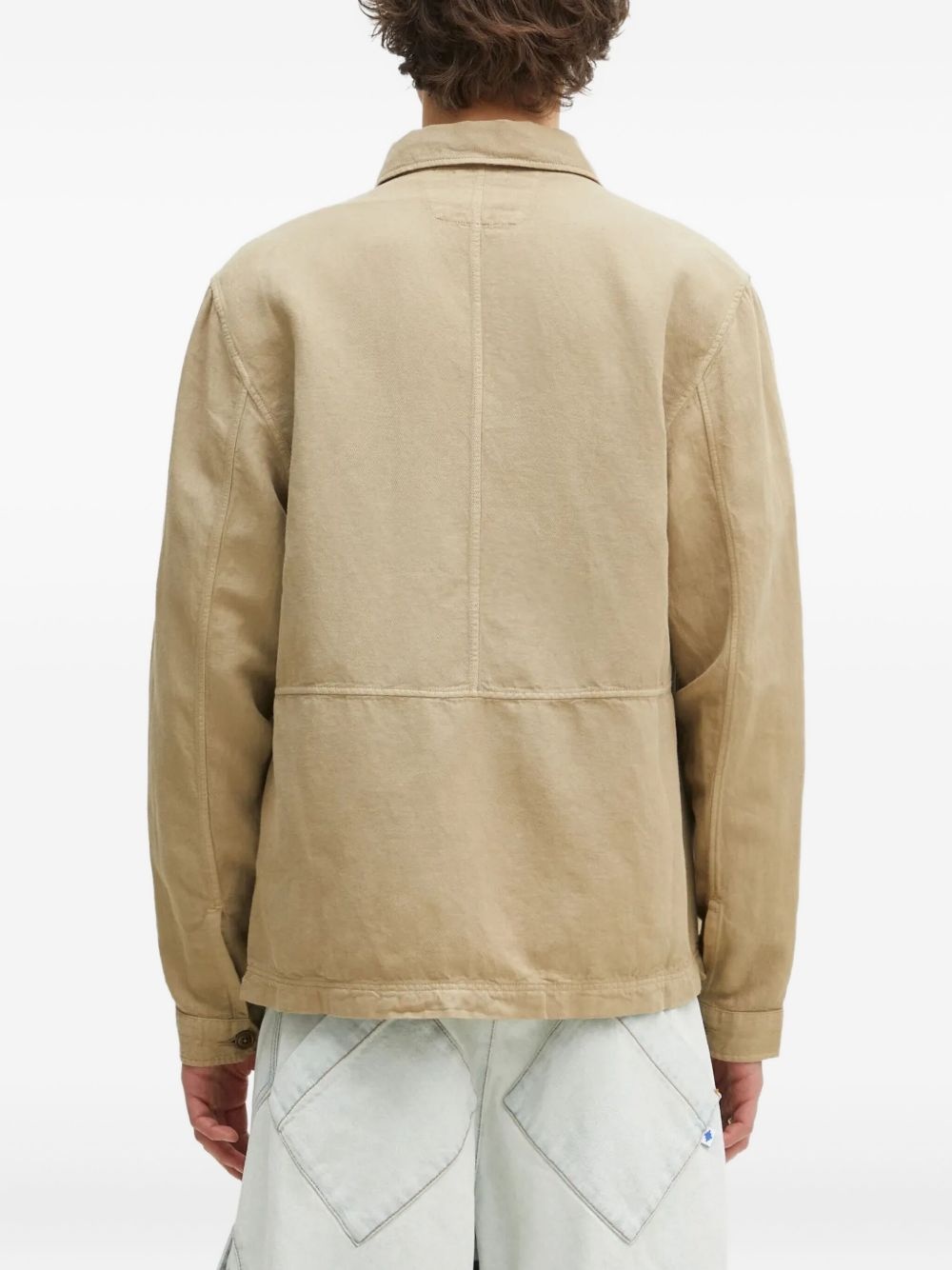 pocket-detail shirt jacket - 3
