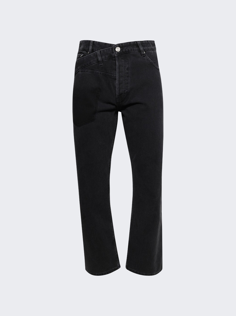 Twisted Seam Trompe L'oeil Jeans Black 1