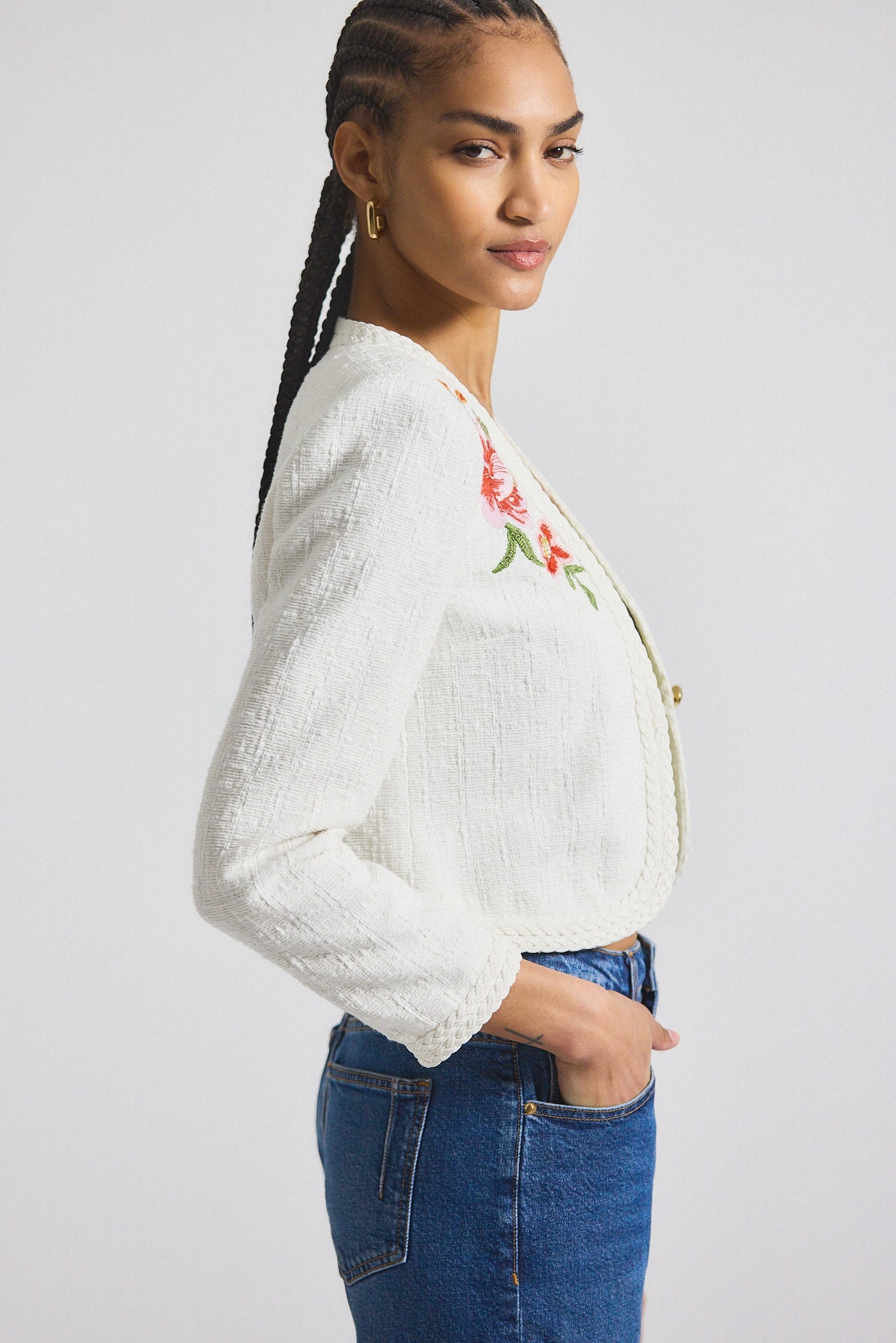 BAYLE EMBROIDERED TWEED JACKET - 3