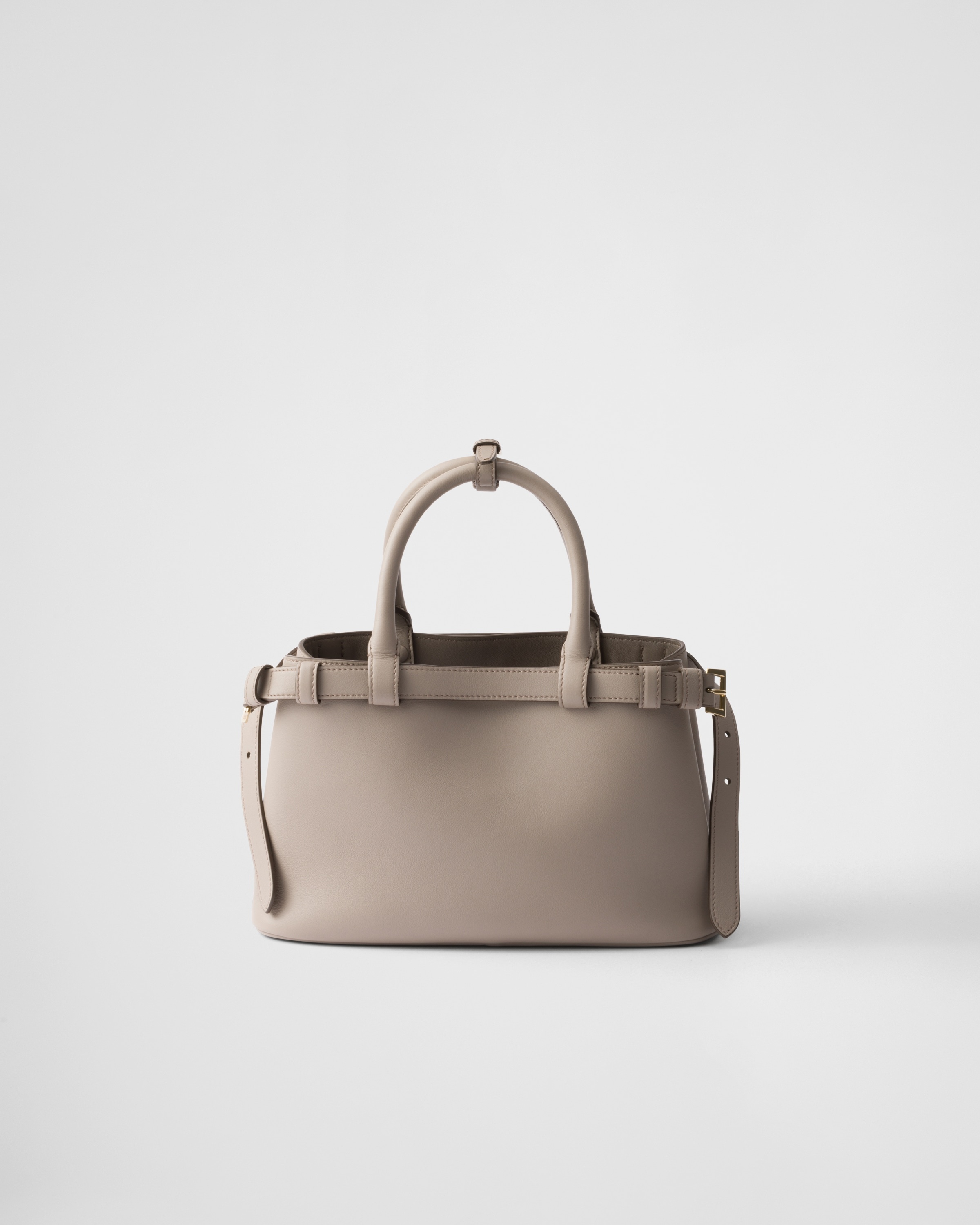 Prada Buckle small leather handbag with double belt - 3